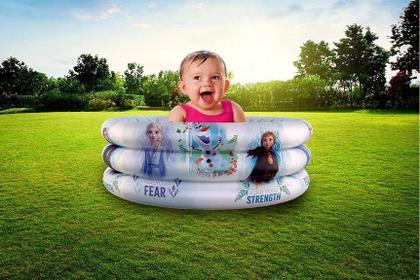 Imagem de Piscina Inflável 3 Anéis 86x20cm 100 Litros Frozen II