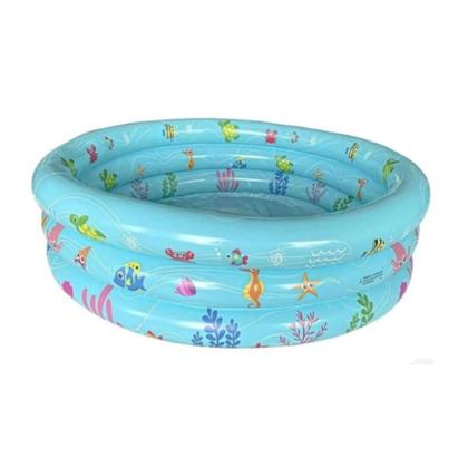 Imagem de Piscina Inflável 3 Gomos Peixinho Redonda Infantil 88cm Dty0002 AZUL