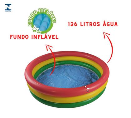 Imagem de Piscina Inflável  50 Bolinha 126 Lts Fundo Inflável 50 Bolinhas