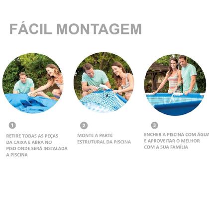 Imagem de Piscina inflavel estrutural redonda intex 6503l 366cm