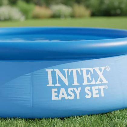 Imagem de Piscina Inflável Familiar Redonda Resistente Confortável Grande Com Borda 1942L