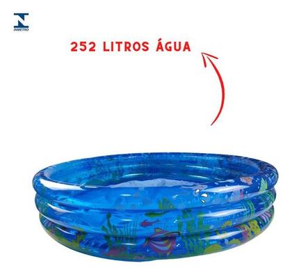 Imagem de Piscina Inflável Infantil 252 Lts + 100 Bolinhas Coloridas