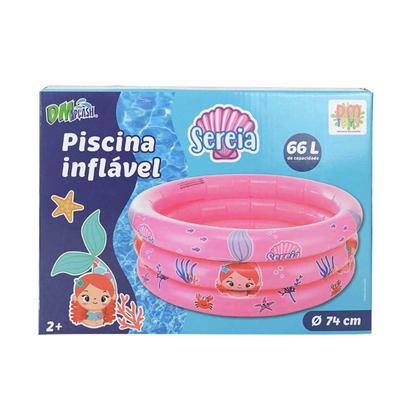 Imagem de Piscina Inflável Infantil Bebê Redonda 3 Arcos 66L DM Splash