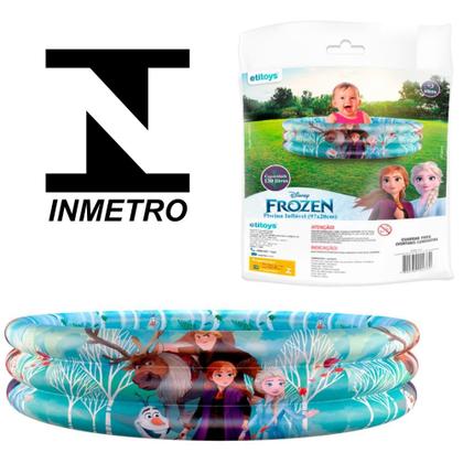 Imagem de Piscina Inflável Infantil Frozen Criança Redonda Grande 130L