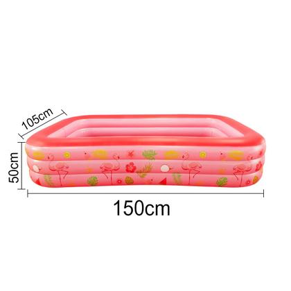 Imagem de Piscina Inflável Infantil Retangular 300 Litros P/ Crianças e Pets Em PVC Resistente