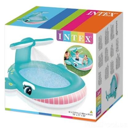Imagem de Piscina Inflável infantil Spray Baleia Gigante 200 Litros Intex