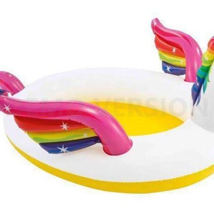 Imagem de Piscina Inflável infantil Spray Unicórnio Místico 151L Intex 57441