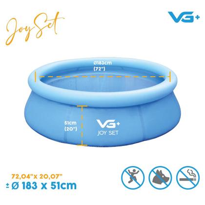 Imagem de Piscina Inflável Joy Set 1000L Circular 183cm com Bomba Forro VG Plus