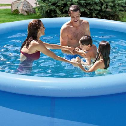 Imagem de Piscina Inflável Joy Set 4760 L Circular 300 cm com Capa Filtro Bomba Forro Kit Limpeza VG Plus