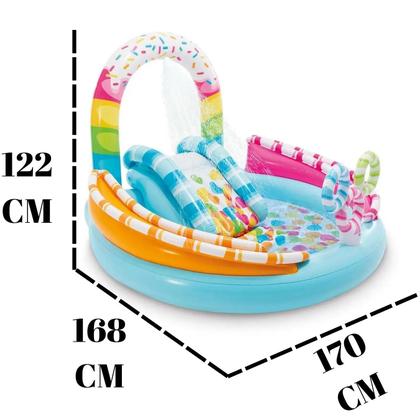 Imagem de Piscina Inflável Playground Candy Fun Infantil Intex 165L