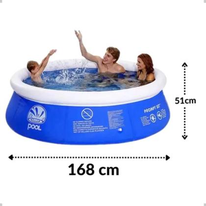 Imagem de Piscina Inflavel Redonda 1000 Litros Sun Way 168 X 51cm Infantil e Adulto