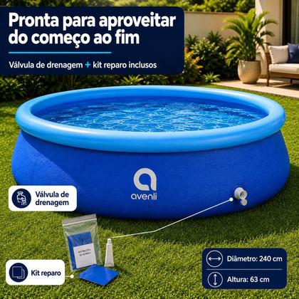 Imagem de Piscina Inflável Redonda 240 X 63cm 2600L