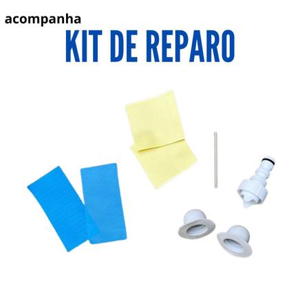 Imagem de Piscina Inflável Redonda 240cm X 63cm 2490l Azul Kit Reparo