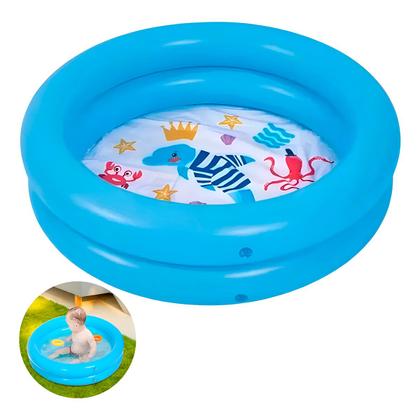Imagem de Piscina Inflável Redonda Animais Marinhos Infantil 46litros
