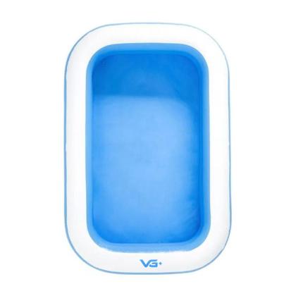 Imagem de Piscina Inflável Retangular Azul 302 Litros 150 Cm com Bomba e Forro Pvc Vg+