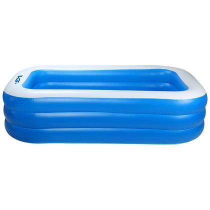 Imagem de Piscina Inflável Retangular Azul 712 Litros 210 Cm Pvc com Bomba Vg+