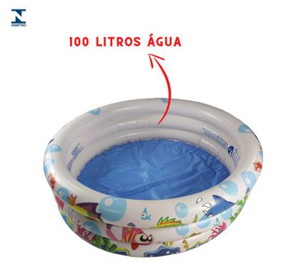 Imagem de Piscina Inflável Wellmix Peixinhos Redonda 100 Lts Com 50 Bolinhas