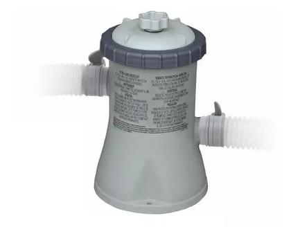 Imagem de Piscina Intex 5000 litros estrutural com Bomba Filtro 110v e Capa e Forro Kit de Limpeza e ESCADA