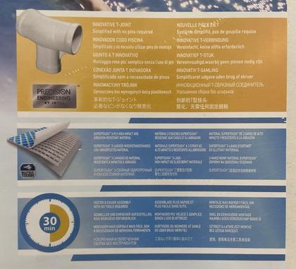 Imagem de Piscina Intex 5000 litros estrutural PRISM Cinza com Bomba Filtro 110v e CAPA