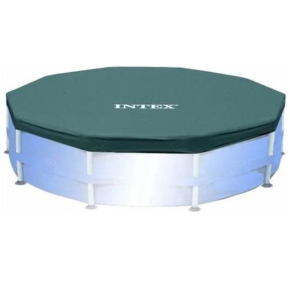 Imagem de Piscina Intex 7000 litros estrutural PRISM Cinza com Bomba Filtro 220v Capa Forro e KIT DE LIMPEZA