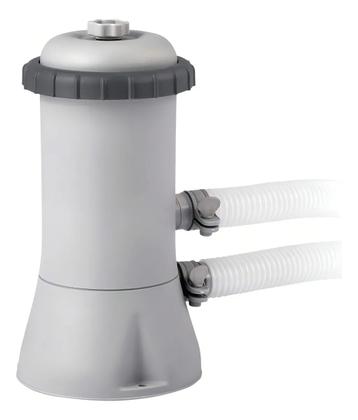 Imagem de Piscina Intex 7000 litros estrutural PRISM Cinza com Bomba Filtro 220v Capa Forro Kit de Limpeza e ESCADA