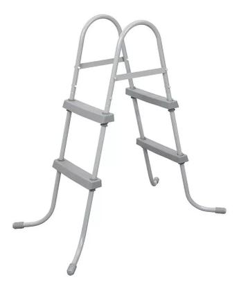 Imagem de Piscina Intex 7000 litros estrutural PRISM Cinza com Bomba Filtro 220v Capa Forro Kit de Limpeza e ESCADA