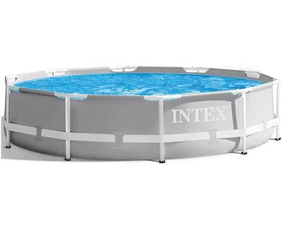 Imagem de Piscina Intex 7000 litros estrutural PRISM Cinza STD com FORRO