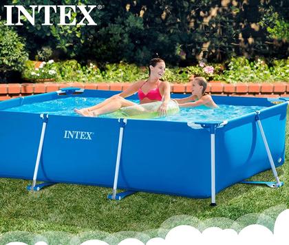 Piscina Intex Retangular de Armação de Metal de 2.282 L - Piscina