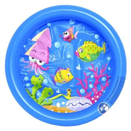 Imagem de Piscina Para Bebês Peixinhos Redonda Inflável 21L Azul Dm