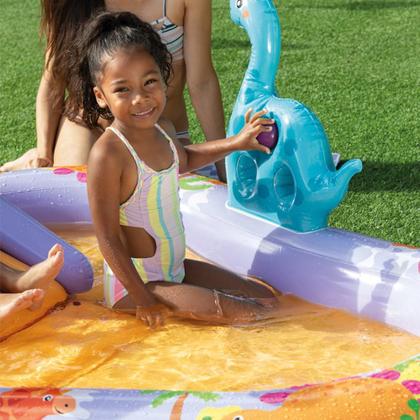 Imagem de Piscina Playground Inflável Dino Park 159 Litros Infantil Intex