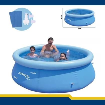 Imagem de Piscina Redonda Inflavel 2500L Original ATRIL Registente com sistema de filtragem