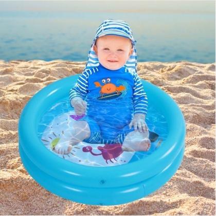 Imagem de Piscina Redonda Inflável Bebê Verão Menino Menina Escolha a sua cor piscininha 21l colorida verão