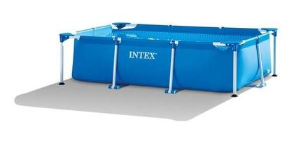 Imagem de Piscina Retangular Intex 28270 Com Capacidade de 1662 Litros Azul Design Mosaico