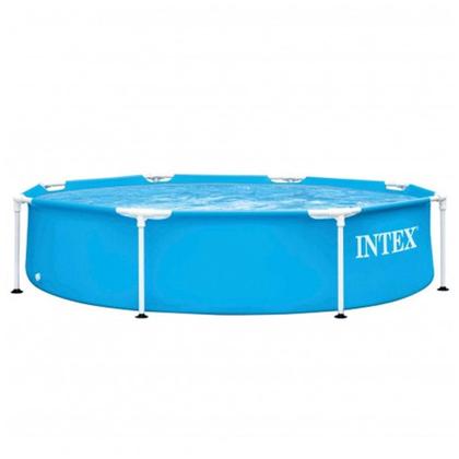 Piscina Tubular Metal Redonda 1.828 L 244Cm X 51Cm Intex Imagem de Piscina Tubular Metal Redonda 1.828 L 244Cm X 51Cm Intex