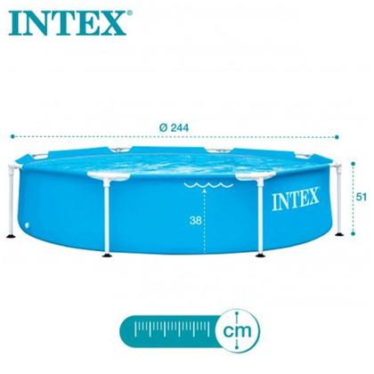 Imagem de Piscina Tubular Metal Redonda 1.828 L 244Cm X 51Cm Intex