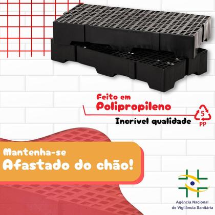 Imagem de Piso estrado alto 82 x 41 x 13 cm preto - Target Pro