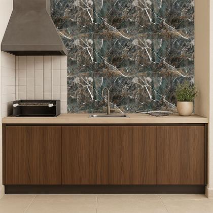 Imagem de Piso Porcelanato Vinílico Lavável Impermeável Efeito Mármore