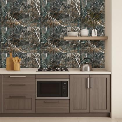 Imagem de Piso Porcelanato Vinílico Lavável Impermeável Efeito Mármore