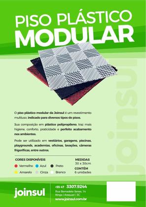 Imagem de Piso Tapete Modular Preto Áreas Úmidas - Kit Com 06 Pç 30X30