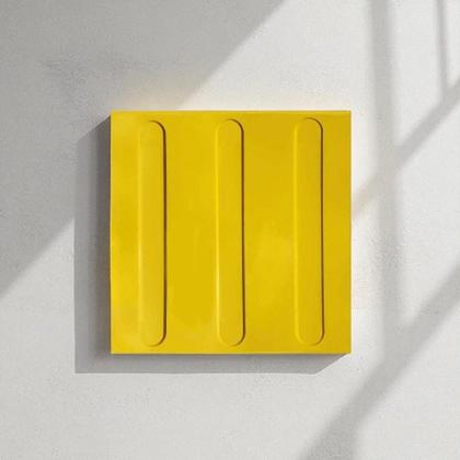 Imagem de Piso Tátil Alerta Direcional 16pçs Pvc 25x25 Cores Total 1m²