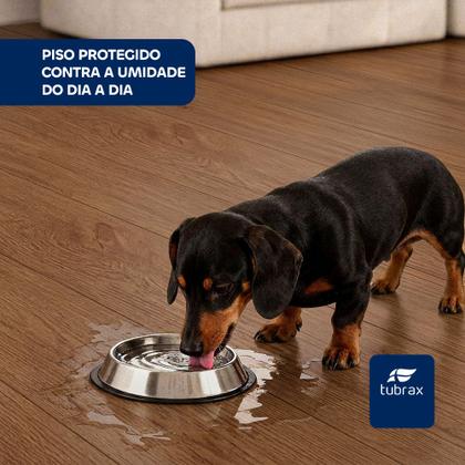 Imagem de Piso Vinílico Autocolante Amadeirado Régua 5M² Cor Angelim - Tubrax