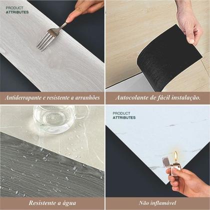 Imagem de Piso Vinilico Autocolante Madeira Caixa 1m2