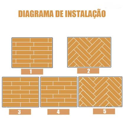 Imagem de Piso Vinílico Autocolante Régua Madeira Manta Adesiva 10m²