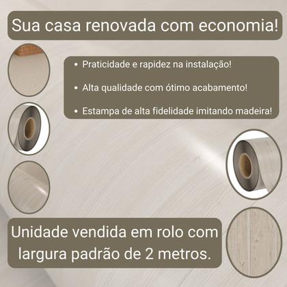 Imagem de Piso Vinílico Em Manta PVC 0,7mm Antiderrapante 10m² Imita Madeira Fosco
