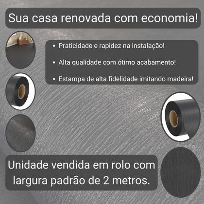 Imagem de Piso Vinílico Em Manta PVC 0,7mm Antiderrapante 14m² Imita Madeira Semi-Brilhoso