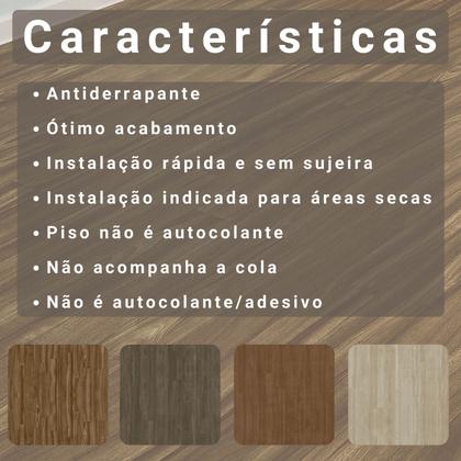 Imagem de Piso Vinílico Em Manta PVC 0,7mm Antiderrapante 16m² Imita Madeira Brilhoso