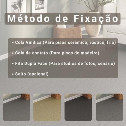 Imagem de Piso Vinílico Em Manta PVC 0,7mm Antiderrapante 16m² Imita Madeira Semi-Brilhoso