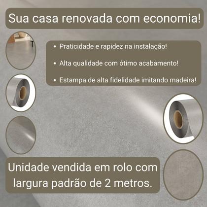 Imagem de Piso Vinílico Em Manta PVC 0,7mm Antiderrapante 29m² Liso Fosco