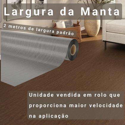 Imagem de Piso Vinílico Em Manta PVC 0,7mm Antiderrapante 32m² Imita Madeira Semi-Brilhoso
