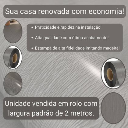 Imagem de Piso Vinílico Em Manta PVC 0,7mm Antiderrapante 40m² Imita Madeira Semi-Brilhoso